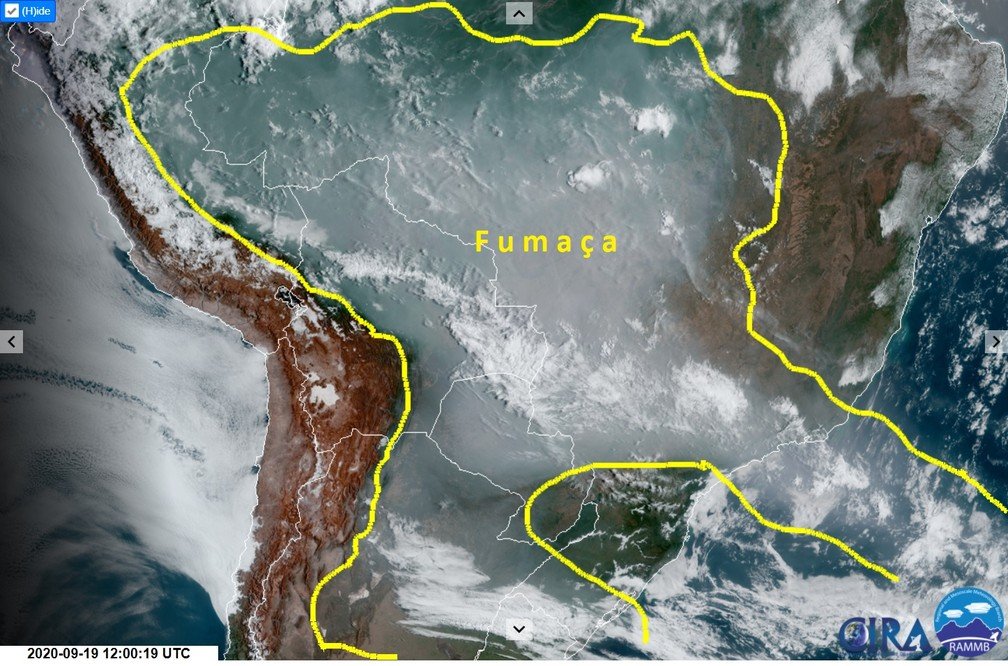 Fumaça das queimadas no Brasil já alcança cinco países vizinhos