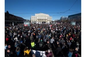 Protesto contra o lockdown light na Alemanha