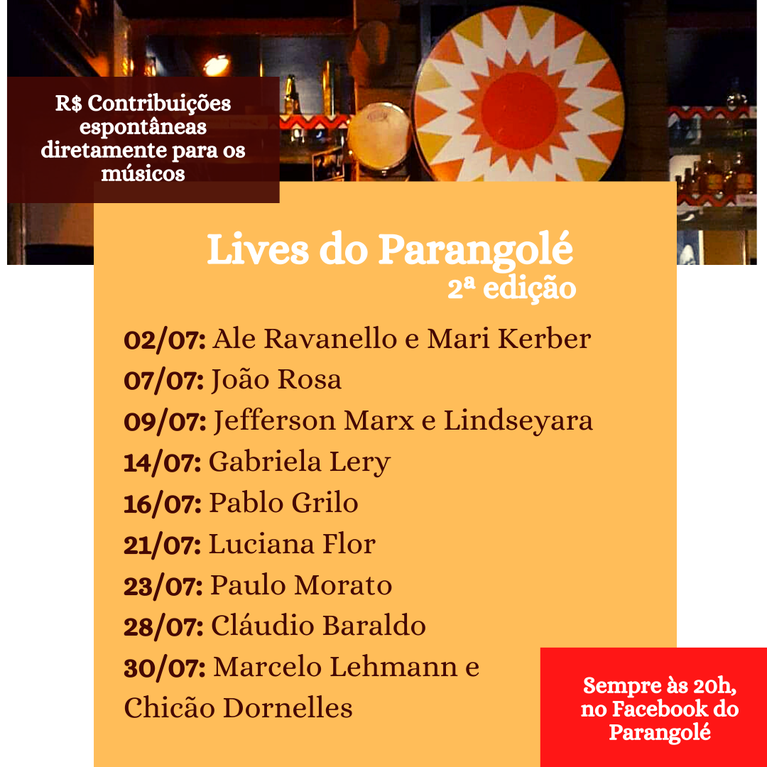 Blues de Mari Kerber e Ale Ramalho abre as lives de julho do bar Parangolé
