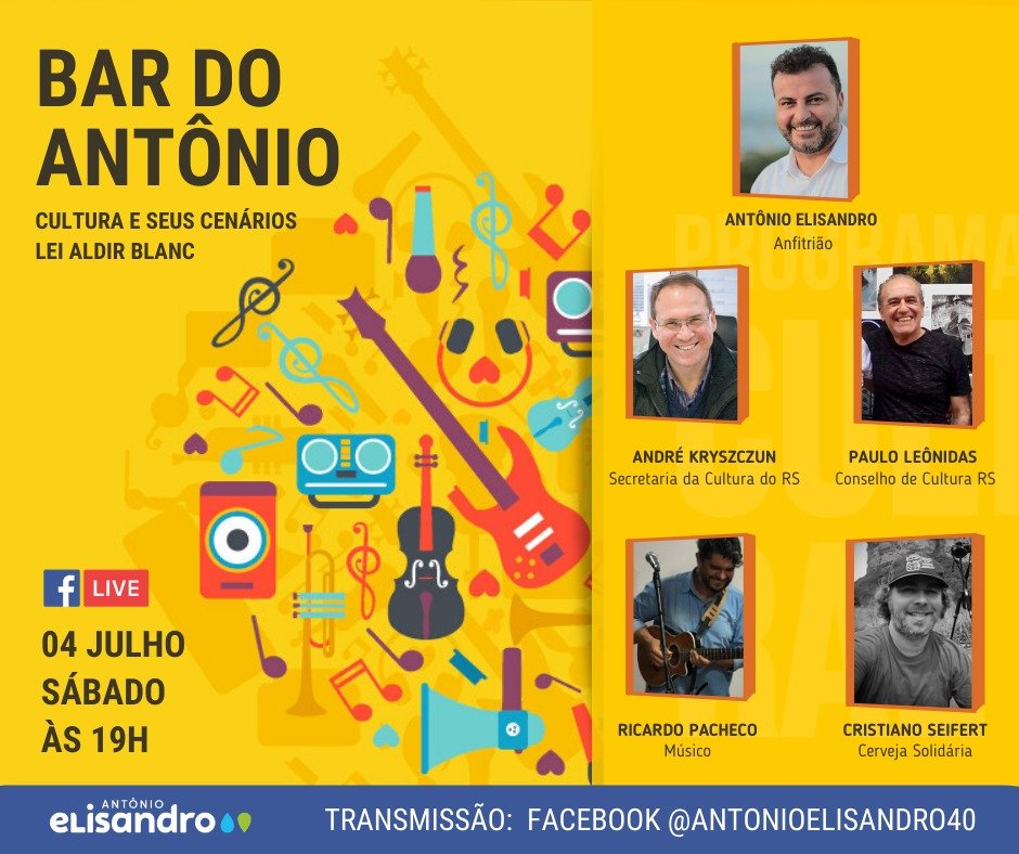 A Lei Aldir Blanc e seus cenários são temas de debate virtual por especialistas gaúchos