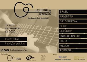 Festival de violão da UFRGS terá representantes de nove países em evento virtual