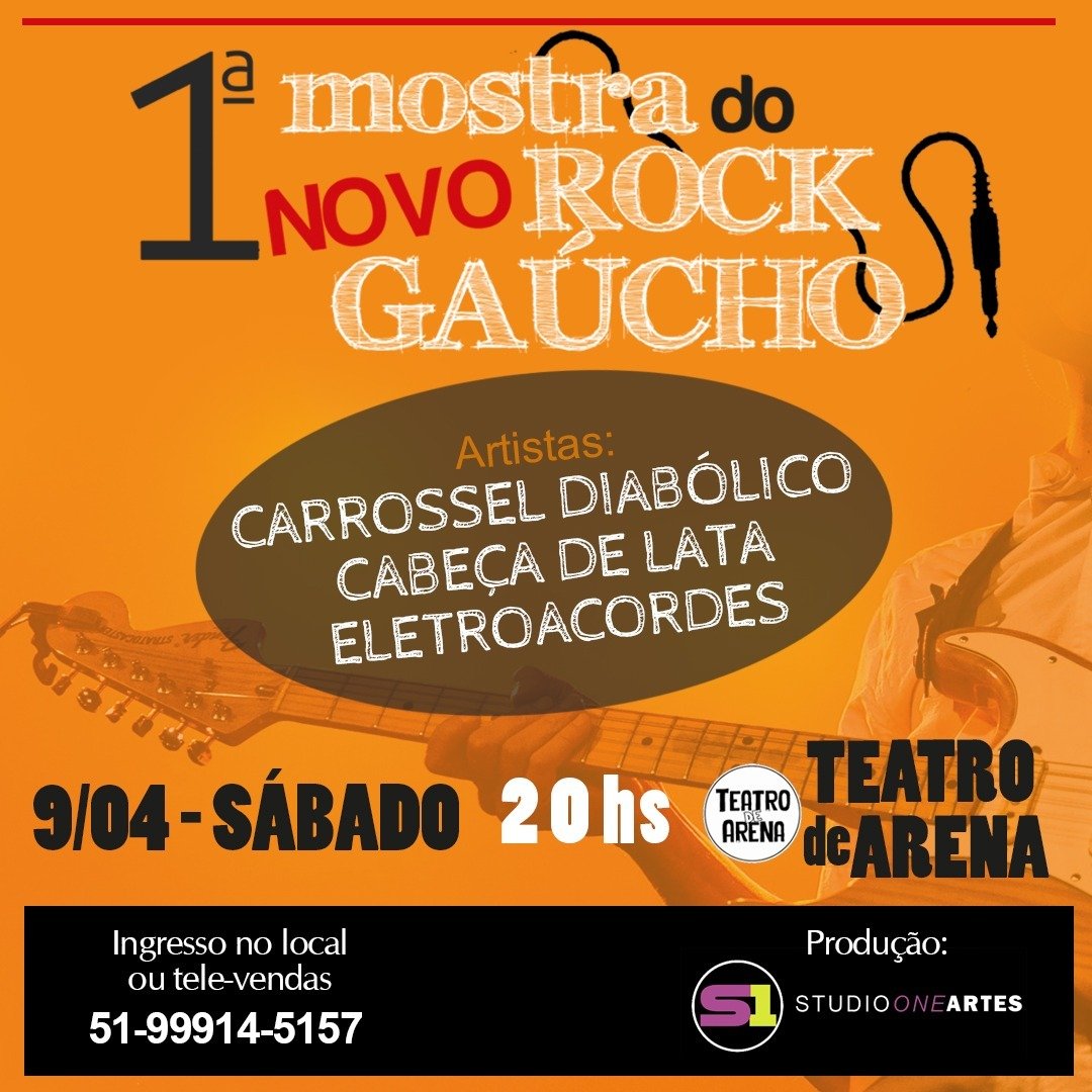 Três bandas apresentam “novo rock gaúcho” no Teatro de Arena