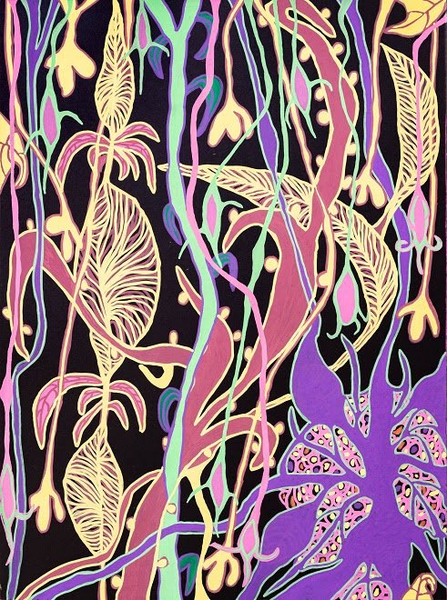 Celebração da natureza e exuberância de cores, na mostra “Tripadeiras” de Téti Waldraff