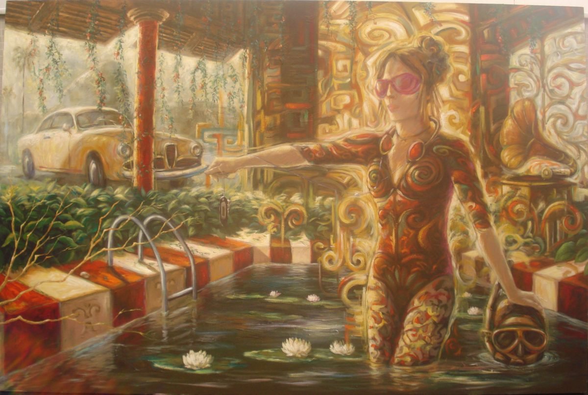 O “Duplo Solo”, em grandes dimensões, de Lesiane Lazzarotti e de Luiz Badia, no Espaço Cultural Correios