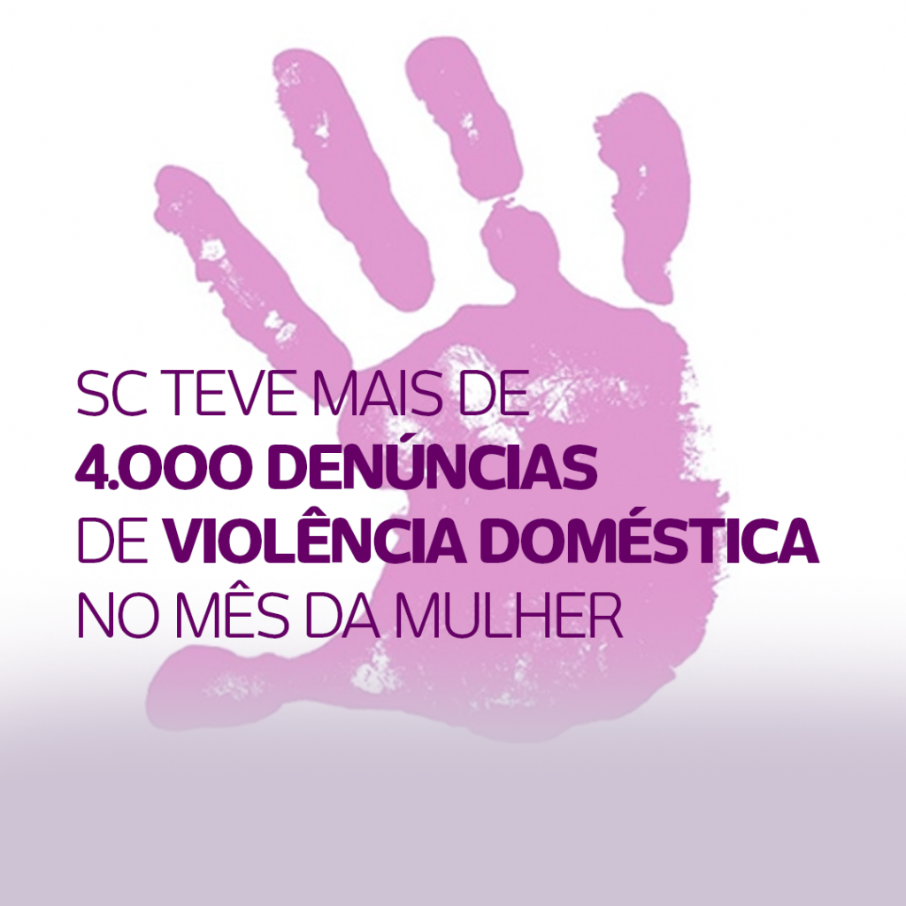 SC teve mais de 4 mil casos de violência doméstica no mês da mulher