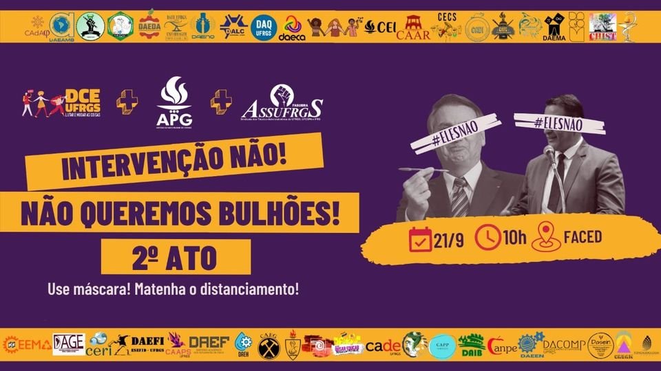 Novo protesto contra reitor da UFRGS indicado por Bolsonaro