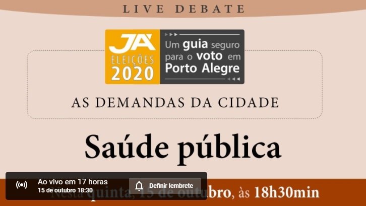 Saúde em Porto Alegre: Jornal JÁ Debate nesta quinta-feira, 18h30