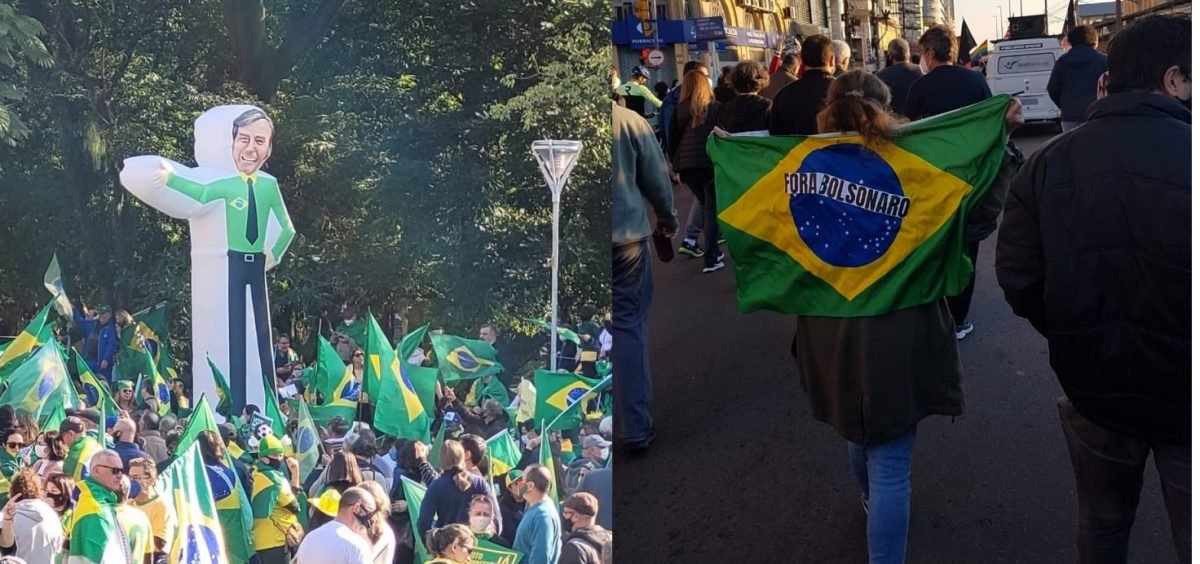 Manifestações na Redenção e no Parcão refletem país dividido no 7 de setembro