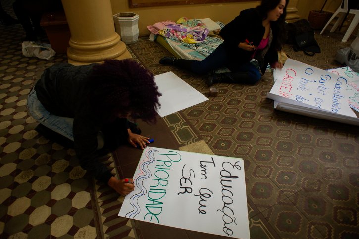 2016.05.18 - Porto Alegre/RS/Brasil - Ocupa PS, a ocupação do Colégio Estadual Paula Soares. Foto: Ramiro Furquim/Jornal Já
