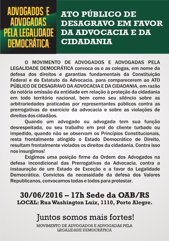 card, flyer, folheto Ato Desagravo Advocacia Cidadania (1)