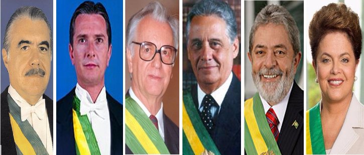 Sarney, Collor, Itamar, FHC, Lula, Dilma: omissos na democracia