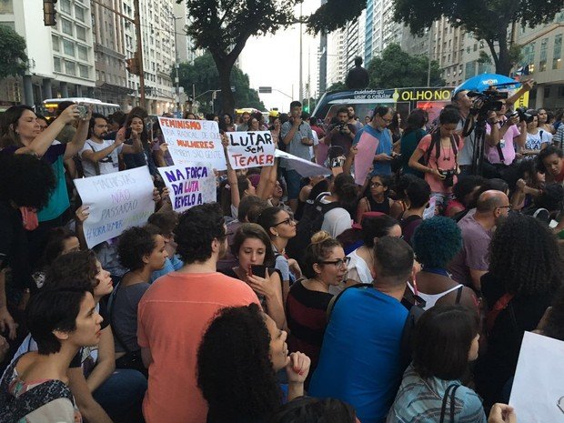 Manifestação no Rio se concentrou na Candelária