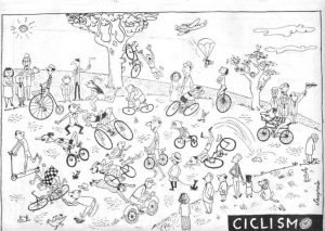 Ilustração de Sampaio publicada na Revista do Globo. Reprodução da página de Maria Lúcia Sampaio